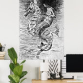 Mermaid en Seahorse Poster (Thuiskantoor)