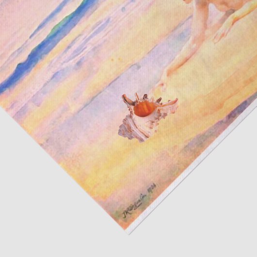 Mermaid en Shell Tissuepapier (Detail)