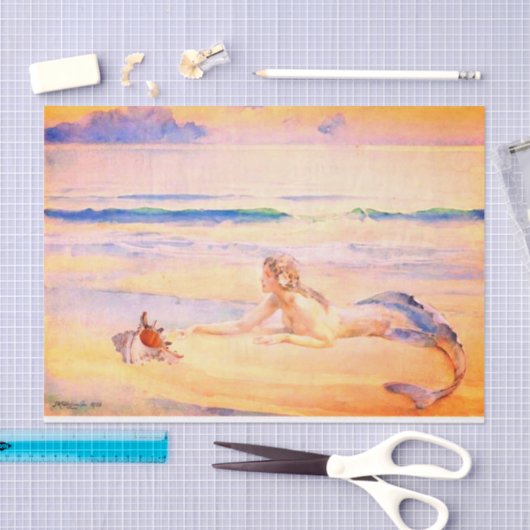 Mermaid en Shell Tissuepapier (Craft)