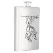 Mermaid en Wolf Flask Heupfles (Rechts)