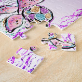 Mermaid en Zee Turtle Friends, voeg Initialen meis Legpuzzel (Zijkant)