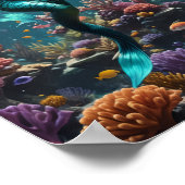 Mermaid enjoying the reef poster (Hoek)