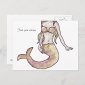 mermaid escape briefkaart (Voorkant / Achterkant)