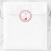 Mermaid Ethnic Baby Girl Pearls Ronde Sticker (Tas)