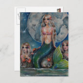 Mermaid Evening Briefkaart (Voorkant / Achterkant)