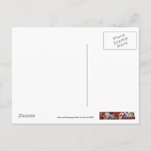 Mermaid Evening Briefkaart (Achterkant)