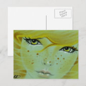 Mermaid face freckles Briefkaart (Voorkant / Achterkant)