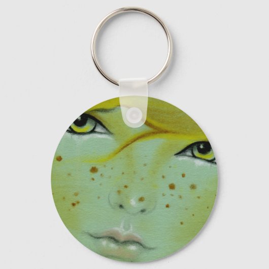 Mermaid face freckles Sleutelhanger (Voorkant)