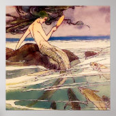 "Mermaid" Fairy Art van Alice B Woodward Poster (Voorkant)