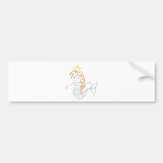Mermaid Fairy Bumpersticker (Voorkant)