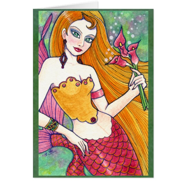 Mermaid Fairy Lily Fantasy Card van Ann Howard (Voorkant)