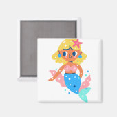 Mermaid fairy magneet (Voorkant / Achterkant)