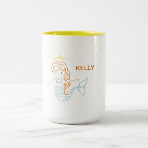 Mermaid Fairy Tweekleurige Koffiemok
