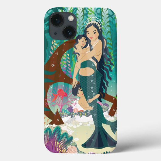 Mermaid Family Case-Mate iPhone Case (Achterkant)