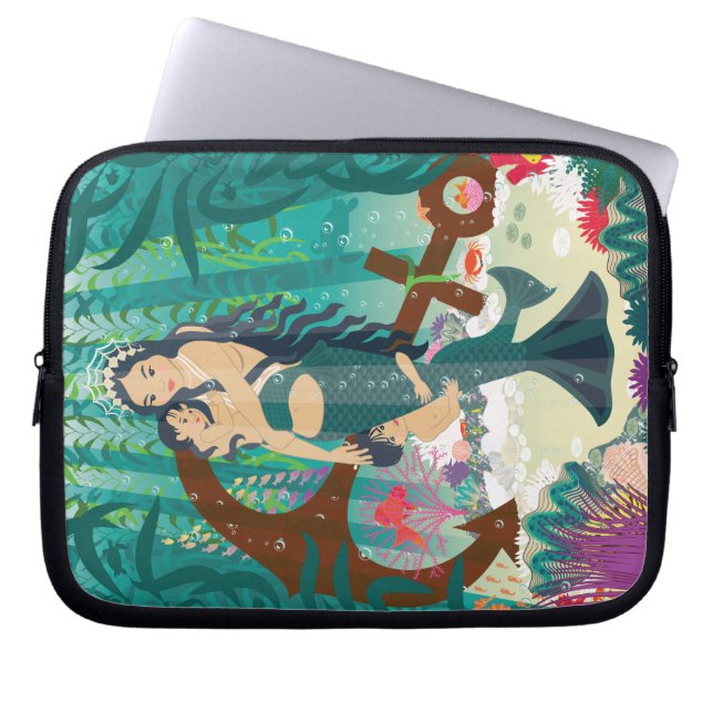 Mermaid Family Laptop Sleeve (Voorkant)
