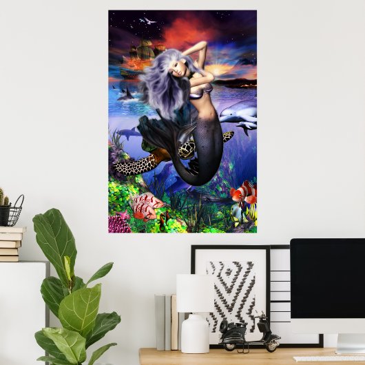 Mermaid Fantasea Poster (Thuiskantoor)
