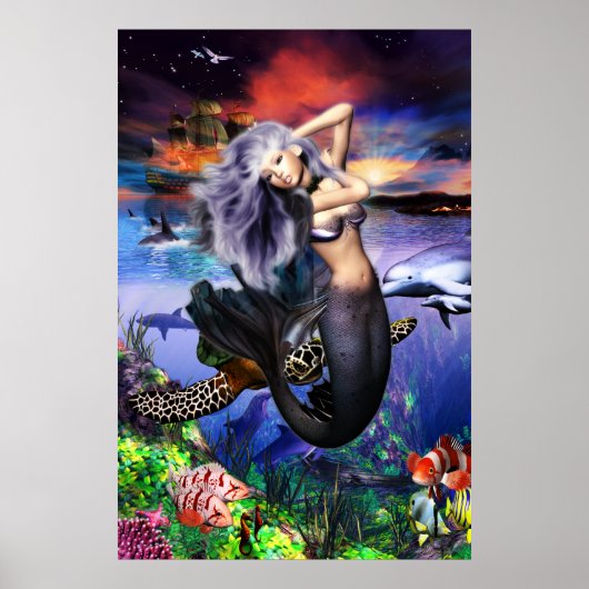 Mermaid Fantasea Poster (Voorkant)