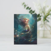 Mermaid Fantasy Art Briefkaart (Staand voorkant)
