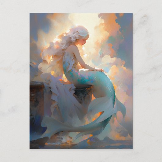 Mermaid Fantasy Art Briefkaart (Voorkant)