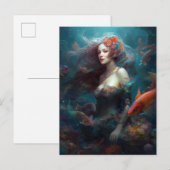 Mermaid Fantasy Art Briefkaart (Voorkant / Achterkant)