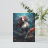 Mermaid Fantasy Art Briefkaart (Staand voorkant)
