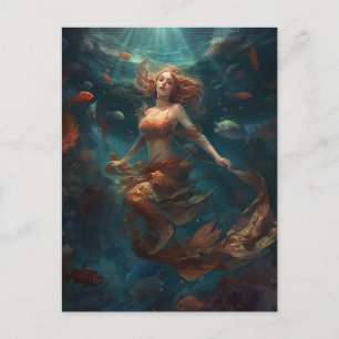 Mermaid Fantasy Art Briefkaart