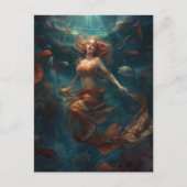 Mermaid Fantasy Art Briefkaart (Voorkant)