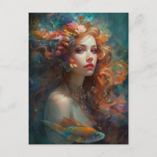 Mermaid Fantasy Art Briefkaart