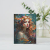 Mermaid Fantasy Art Briefkaart (Staand voorkant)