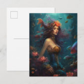 Mermaid Fantasy Art Briefkaart (Voorkant / Achterkant)