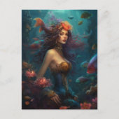 Mermaid Fantasy Art Briefkaart (Voorkant)