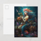 Mermaid Fantasy Art Briefkaart (Voorkant / Achterkant)