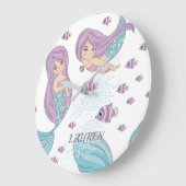 Mermaid Fantasy Art Grote Klok (Hoek)