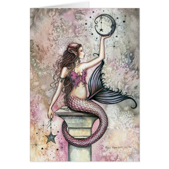 Mermaid Fantasy Art Kaart beroemd gemaakt door Mol (Voorkant)