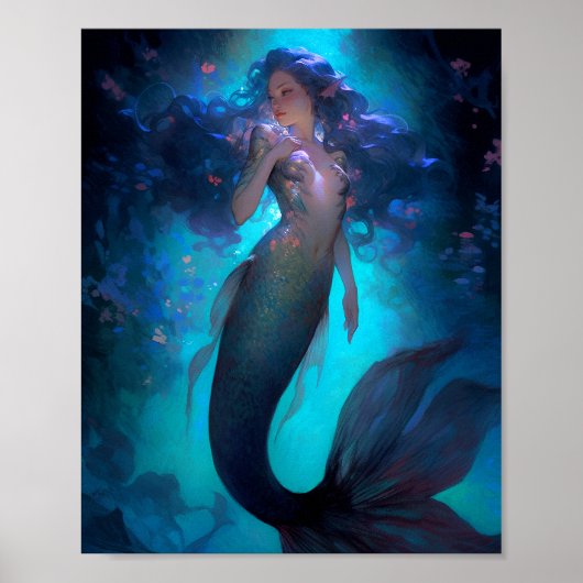 Mermaid Fantasy Art Poster (Voorkant)