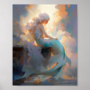 Mermaid Fantasy Art Poster