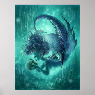 Mermaid Fantasy Art Print - Geheime Kisses
