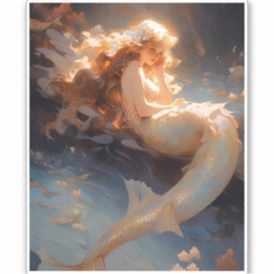 Mermaid Fantasy Art Sticker