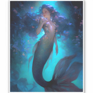 Mermaid Fantasy Art Sticker