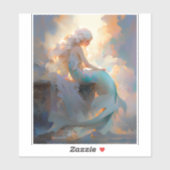Mermaid Fantasy Art Sticker (Vel)