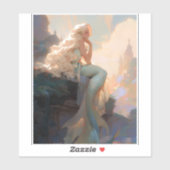 Mermaid Fantasy Art Sticker (Vel)