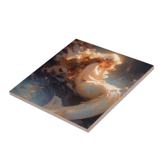 Mermaid Fantasy Art Tegeltje (Zijkant)