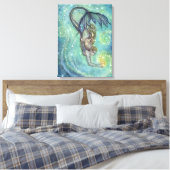 Mermaid Fantasy Art van Molly Harrison Canvas Afdruk (Insitu (Slaapkamer))