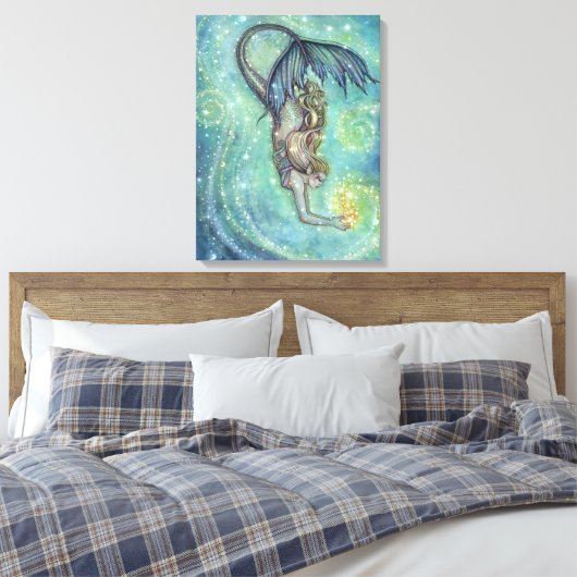 Mermaid Fantasy Art van Molly Harrison Canvas Afdruk (Insitu (Slaapkamer))