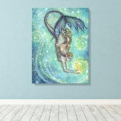 Mermaid Fantasy Art van Molly Harrison Canvas Afdruk (Insitu (Houten vloer))