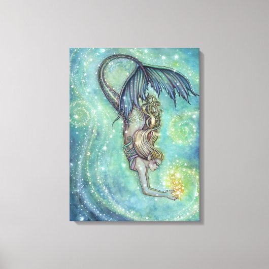Mermaid Fantasy Art van Molly Harrison Canvas Afdruk (Voorkant)