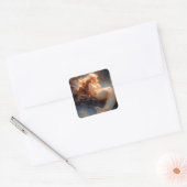 Mermaid Fantasy Art Vierkante Sticker (Envelop)