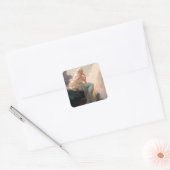 Mermaid Fantasy Art Vierkante Sticker (Envelop)