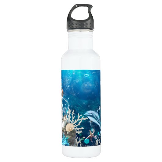 Mermaid Fantasy Blonde Enchanted Beach Waterfles (Voorkant)