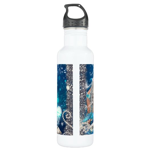 Mermaid Fantasy Blonde Enchanted Beach Waterfles (Achterkant)